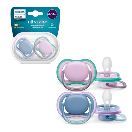 Philips Avent ultra air sucettes légères et aérées pour bébés âgés de 6 à 18 mois
