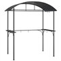vidaXL Gazebo BBQ et étagères latérales Anthracite 220x115x230cm Acier