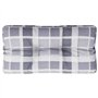 vidaXL Coussin de Palette Motif à Carreaux Gris 70x40x12 cm Tissu
