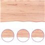 vidaXL Étagère Murale, Dessus de Table avec Bord Vivant, Tablette Suspendue Flottante, Rustique, Marron Clair Bois Chêne Massif 