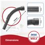 DEGG Poignée de rechange pour aspirateur Miele - 35mm - Pièces d'aspirateur - Compatible avec le système à clics Miele - Qualité