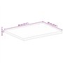 vidaXL Dessus de Table à Bord Vivant 80x60x2,5 cm Bois Massif manguier