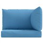 vidaXL Lot de 3 Coussins de Palette, Oreillers de Balcon, Coussins de Sièges Patio Jardinage Terrasse Extérieur, Bleu Mélangé Ti