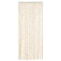 vidaXL Rideau anti-mouches beige et blanc 56x200 cm chenille