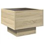 vidaXL Table d'appoint avec miroir LED Infinity – Table basse moderne en chêne Sonoma avec lumières RVB et bois d'ingénierie – 4