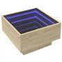 vidaXL Table basse avec LED 50 x 50 x 30 cm en bois d'ingénierie chêne sonoma