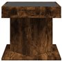 vidaXL Table basse avec miroir LED Infinity - Chêne fumé - Bois d'ingénierie - Design carré moderne - 50 x 50 x 45 cm