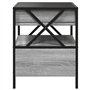 vidaXL Table de chevet avec LED Infinity - Structure en bois/métal - Gris Sonoma - 40 x 40 x 51 cm - Charge maximale : 40 kg