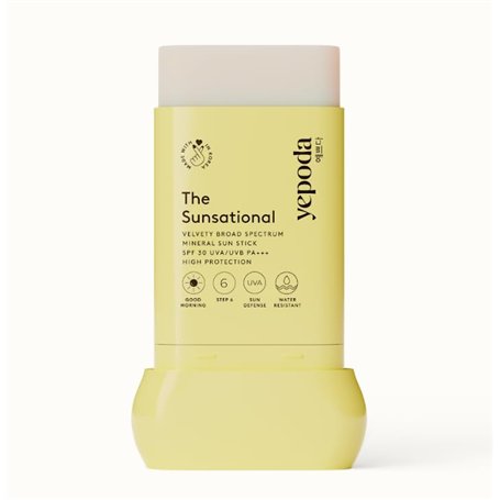 YEPODA - THE SUNSATIONAL – Stick solaire minéral. Broad Spectrum SPF 30 UVA/UVB PA+++ haute protection. Soin coréen de la peau (
