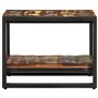 vidaXL Table Basse Multicolore 50x50x38 cm Bois de récupération Massif, Table latérale, Table de Salon, Table d'accent, Bout de 