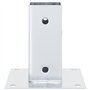 vidaXL Bases de poteau carrées 4 pcs argent 61x61 mm acier galvanisé, base de clôture en béton, base de poteau de clôture, suppo
