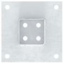 vidaXL Bases de poteau carrées 4 pcs argent 61x61 mm acier galvanisé, base de clôture en béton, base de poteau de clôture, suppo