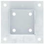 vidaXL Bases de poteau carrées 12 pcs argent 81x81 mm acier galvanisé, base de clôture en béton, base de poteau de clôture, supp