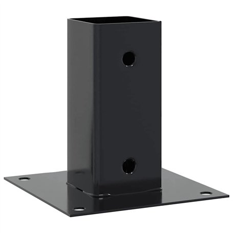 vidaXL Bases de poteau carrées 12 pcs anthracite 61x61 mm