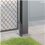 vidaXL Bases de poteau carrées 12 pcs anthracite 91x91 mm