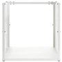 vidaXL Portant de Bois Chauffage Blanc 40x40x40 cm