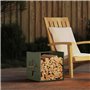 vidaXL Portant de Bois Chauffage Vert Olive 40x40x40 cm