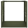 vidaXL Portant de Bois Chauffage Vert Olive 40x40x40 cm