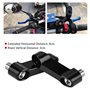 Rallonge de rétroviseur, 10 mm 8 mm Kit d'adaptateur de rétroviseur de moto Riser Mount Extender