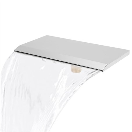 Hapivida Cascade Déversoir Lame G1/2 Filetage Externe Bassin Cascade Cascade 19cm Fontaine de Piscine en Acier Inoxydable pour P
