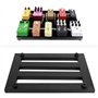 Peadlboard portable en métal, pédalier pour pédales d'effets de guitare, pédalier de guitare, pédalier portable, noir pour pédal