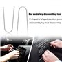LYITZW 4 Pcs Clé Extraction autoradio Clés d'extraction de démontage autoradio tiroir Outil de déverrouillage d'autoradio Acier