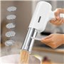 QHENS Machine a Pates Fraiche Electrique Portable avec 5 Moules à Nouilles, Rechargeable 2000mAh Machine à Pâtes Électrique pour