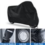Housse Moto Exterieur Etanche Hiver Eté 210D Oxford XXL avec Trou de Serrure, Protection Contre la Poussière Neige Pluie Vent UV
