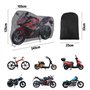 Housse Moto Exterieur Etanche Hiver Eté 210D Oxford XXL avec Trou de Serrure, Protection Contre la Poussière Neige Pluie Vent UV
