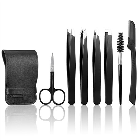 BillyBath 7 Pièces Pince à Épiler - Pince à Épiler de Précision - Professionnelle Kit pour Sourcils pour Enlèvement des points n