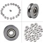 20 pièces 1.4mm profond métal V rainure Guide poulie roulement roue Rail roulements à billes roue 3x12x4mm