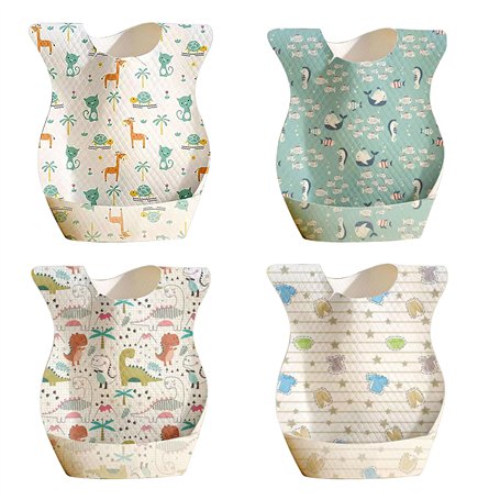Lot de 40 bavoirs jetables pour enfants