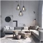 iDEGU 3 Lampes Lustre Suspension Luminaire Industrielle Plafonnier Rétro en Métal Suspension Abat-Jour Design Cage E27 Lampe de