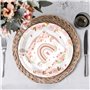 41 Pièces Kit De Vaisselle Anniversaire Fille Arc En Ciel Vaisselle De Fêt Jetable Fille Vaisselle Comprend 10 Assiettes Plates