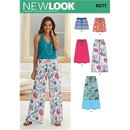 New Look NL6271 Patron de Couture Jupe + Short + Pantalon 22 x 15 cm