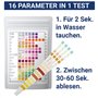 Lot de 25 Bandelettes de Test 16 en 1 pour l'Eau Potable - Testeur pour Analyse de la Qualité de l'Eau du Robinet - Dureté Total