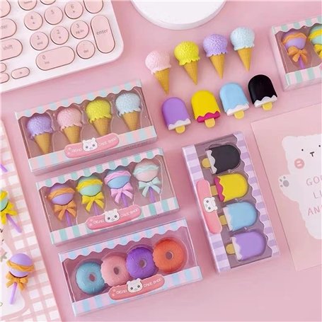 Gommes Mignonnes Gommes Fantaisie Gommes en Caoutchouc Style Gommes Papeterie École Créative Gommes Nourritures pour remplissage