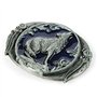boucle de ceinture à la mode pour hommes Cool Retro Western Cowboy Wolf Leaf