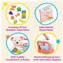 B. toys by Battat BX2054Z - Shop & Glow Caddie Musical Garni avec Aliments en Jouet, Ours en Peluche et Livre (en anglais) - Dès