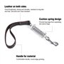 Laisse Courte pour Chien, Corde de Traction en Cuir Rétractable pour Chien avec Ressort en Acier Inoxydable pour Petits, Moyens