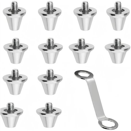 WizeFolk 12 crampons de football robustes crampons de rechange en aluminium