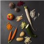 Microplane Mandoline à Julienne pour Les Pommes de Terre, Pommes, Carottes, courgettes et Choux Rouges en Noir et en Acier Inoxy