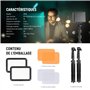 NEEWER BASICS Lot de 2 Panneaux d'éclairage vidéo LED Basiques à intensité Variable avec Supports et filtres, IRC 3200K ~ 5600K,
