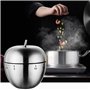 Minuterie Cuisine Minuteur Forme de Pomme Alarme de Rotation Mécanique Manuelle Kitchen Timer Acier Inoxydable pour La Cuisine C