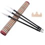 Lot de 3 Pinceaux de calligraphie chinoise, de , en poils de loup, pour kanji , dessin à l’encre de Chine, (3 tailles avec porte