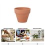 Ounona Lot de 10 mini-pots en terre cuite - pots fleurs/cactus - idéal pour plantes, loisirs créatifs, mariages, chambres d’enfa