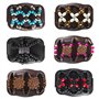 6 Pcs Peignes de Cheveux Perles,Pinces à Cheveux Élastiques Magiques Extensible Double Clips, Barrette Femme