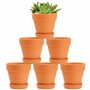 Juvale Petits Pots de Fleurs en Terra Cotta avec Soucoupes - 10