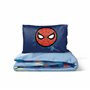Jay Franco Marvel Spiderman Pouvoir de Héros 100% Coton Parure de Lit Simple - Inclus Taie d'oreiller 50 x 70 cm