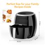 Friteuse sans Huile Air Fryer Électrique à Air Chuad avec Livre de Recette 8L 1800W 8 Programmes XXL en Acier Inox Écran Tactile